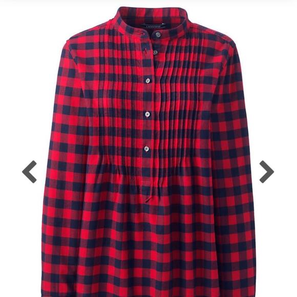 Lands End Flannel Tunic - Picture 4 of 7